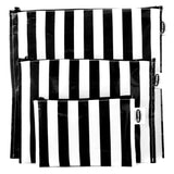 black oilcloth trio bags