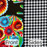 bloom black oilcloth lunch bag