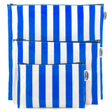 blue oilcloth trio bags