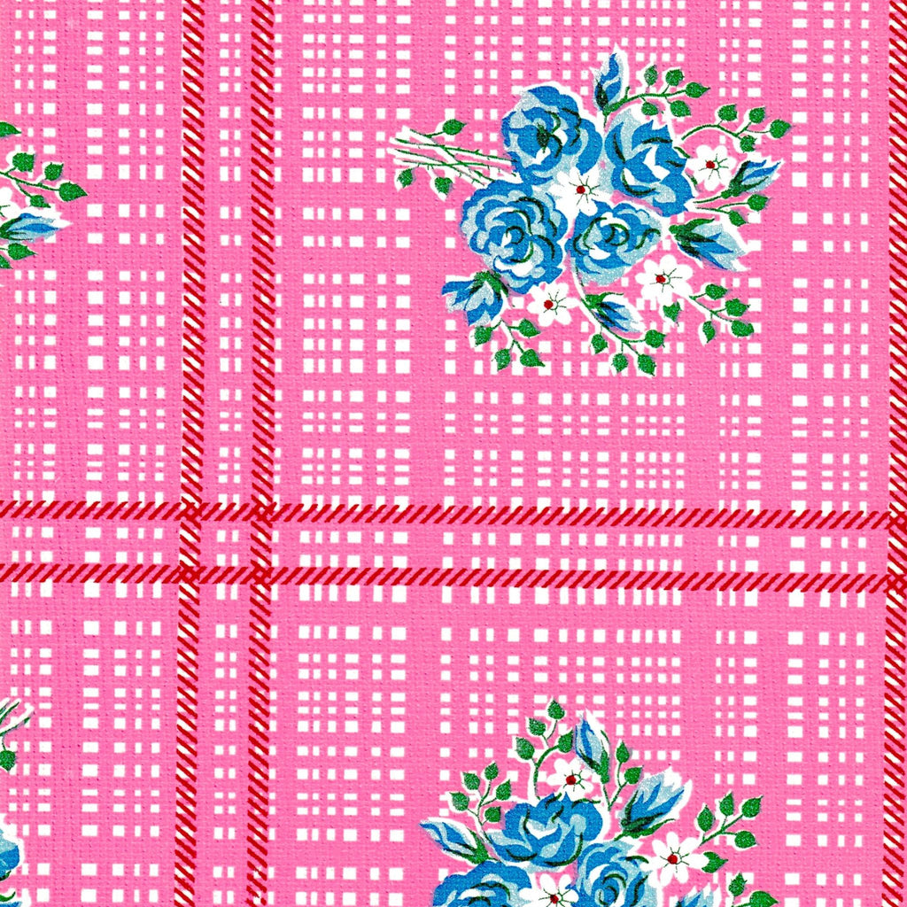 bouquet pink oilcloth swatch