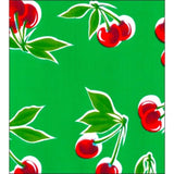 freckled sage cherry green oilcloth swatch