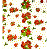 freckled sage christmas stars white oilcloth swatch