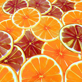 citrus blood orange oilcloth swatch