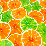 citrus oranges and limes oilcloth swatch