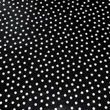 dot white on black oilcloth swatch