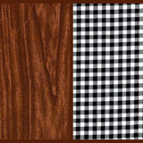 reversible cat mat in faux bois and gingham black