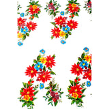 christmas poinsettia white oilcloth swatch