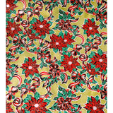 christmas ribbons and holly gold swatch