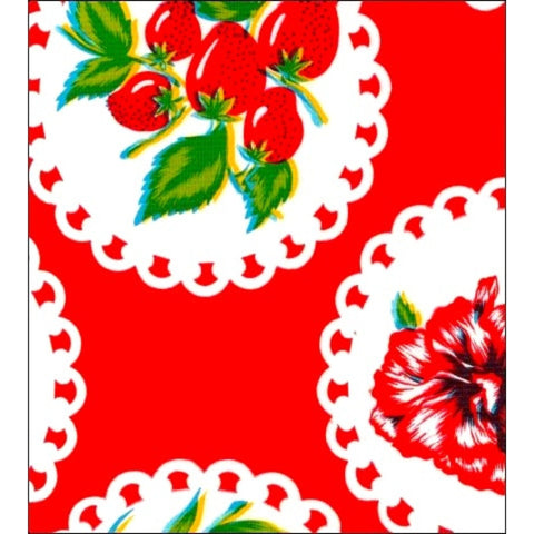 doily 2 red oilcloth swatch
