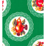 doily green oilcloth swatch