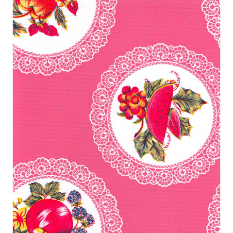 doily pink oilcloth swatch