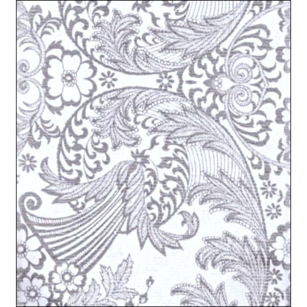 toile silver oilcloth swatch