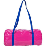 freckled sage fuchsia oilcloth duffel bag