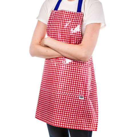 Freckled Sage Aprons in Red Gingham