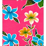 Round Hawaii Pink Oilcloth Tablecloths