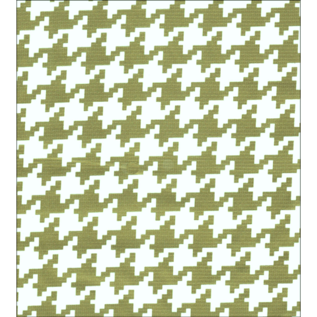 houndstooth olive green oilcloth swatch