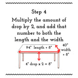 Custom Rectangular Tablecloth up to 48x102