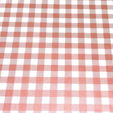 Large Gingham Metallic Pink Oilcloth Tablecloths