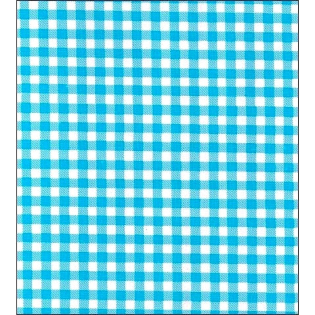 freckled sage light blue gingham oilcloth swatch
