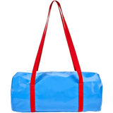 freckled sage sky blue oilcloth duffel bag