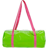 freckled sage lime green oilcloth duffel bag