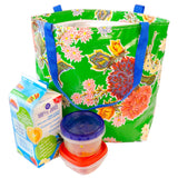 Oilcloth Insulated Zip Totes