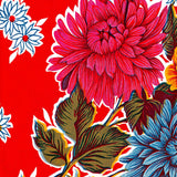 freckled sage mum red oilcloth swatch