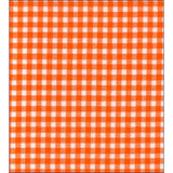 orange gingham oilcloth swatch