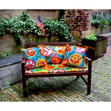 Custom Large Oilcloth Bench Cushions - 2" Thick