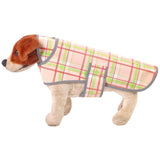 plaid pink oilcloth doggie raincoat