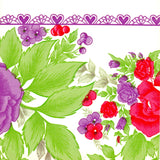rose vine purple oilcloth swatch