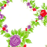 rose vine purple oilcloth swatch