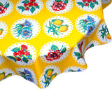 freckled sage round doily 2 yellow oilcloth tablecloth