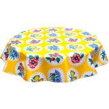 freckled sage round doily 2 yellow oilcloth tablecloth