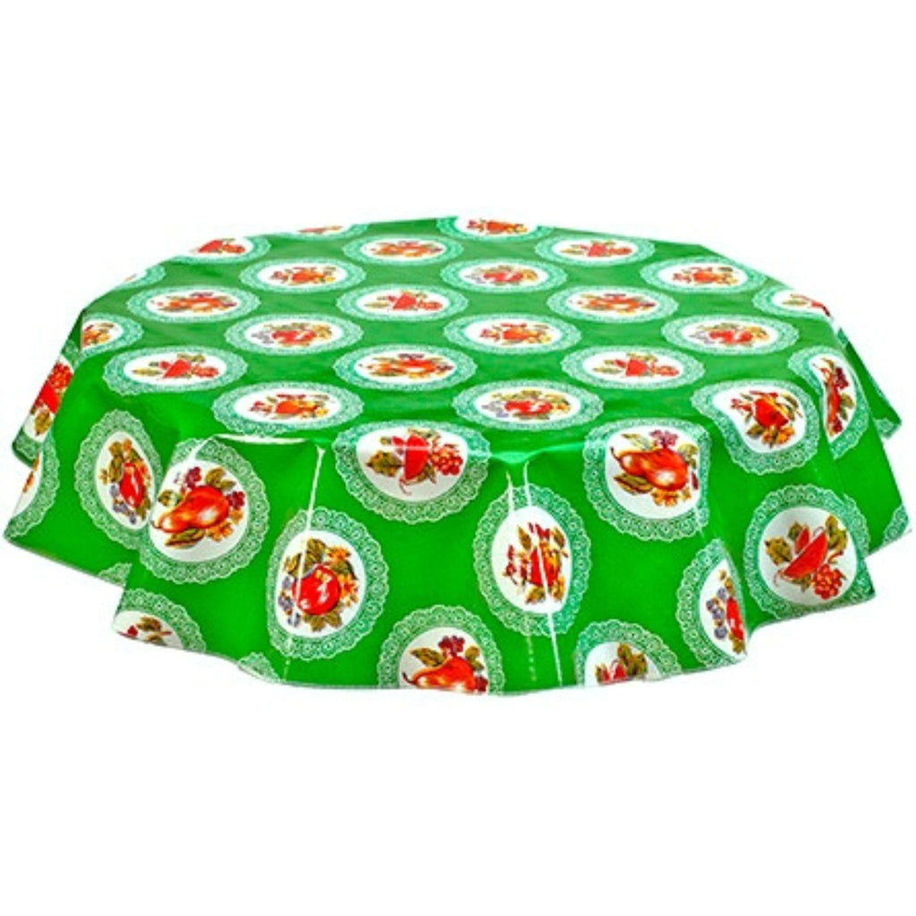 round doily green oilcloth tablecloth