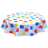 round forks and spoons lime green oilcloth tablecloth