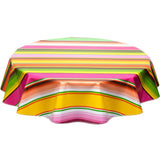 round serape pink oilcloth tablecloth
