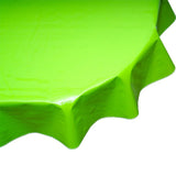 round solid lime green oilcloth tablecloth