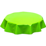 round solid lime green oilcloth tablecloth