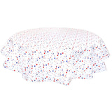 round stars red white and blue oilcloth tablecloth