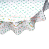 freckled sage round tea party silver oilcloth tablecloth