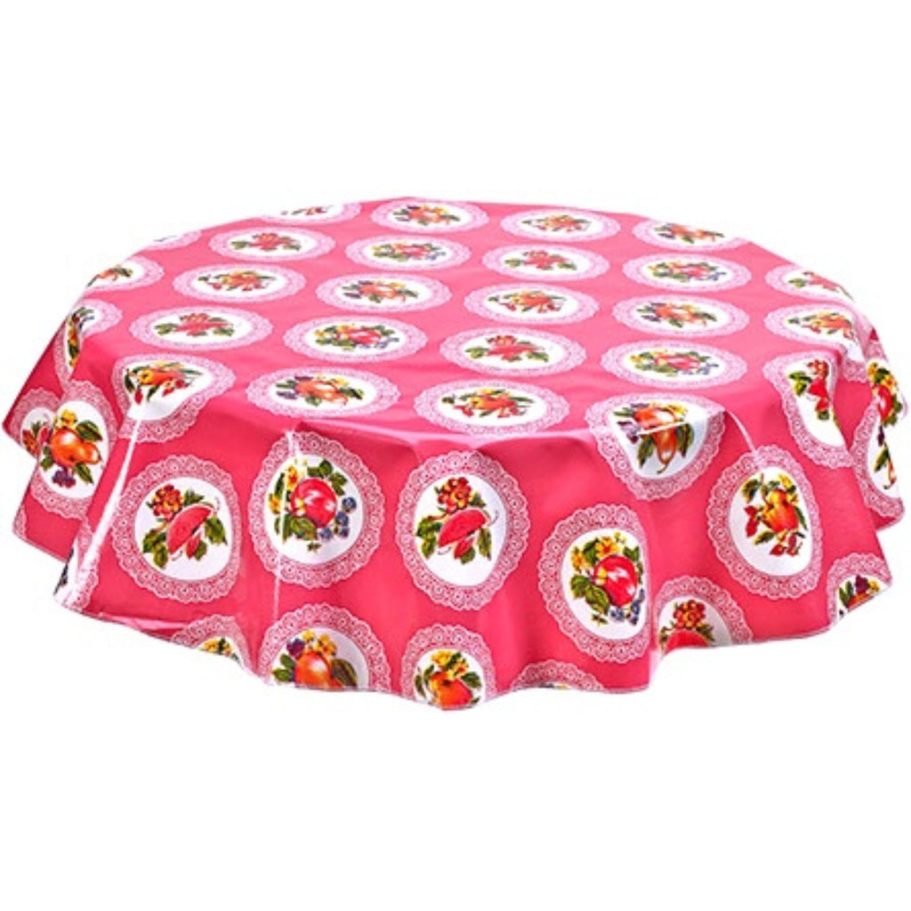 round doily pink oilcloth tablecloth
