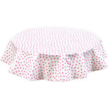 round dot pink oilcloth tablecloth