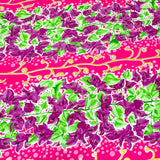 freckled sage santorini flora hot pink oilcloth swatch
