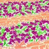 santorini flora salmon oilcloth swatch