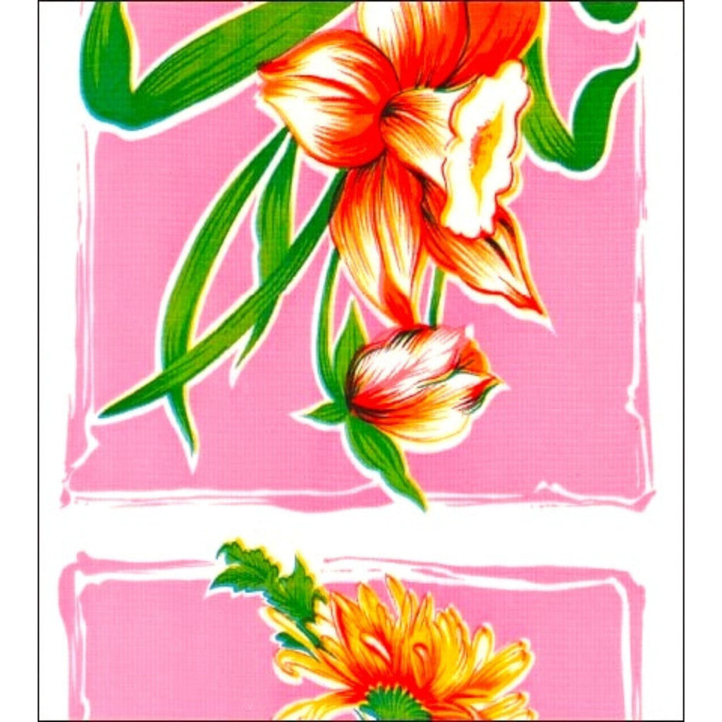 sentimental pink oilcloth swatch