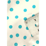 Slightly Imperfect 78" Square Dot Light Blue Oilcloth Tablecloth