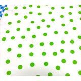 Slightly Imperfect 48x48 Dot Lime Green Oilcloth Tablecloth