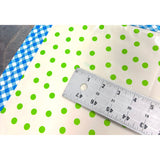 Slightly Imperfect 48x48 Dot Lime Green Oilcloth Tablecloth