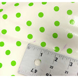 Slightly Imperfect 48x48 Dot Lime Green Oilcloth Tablecloth